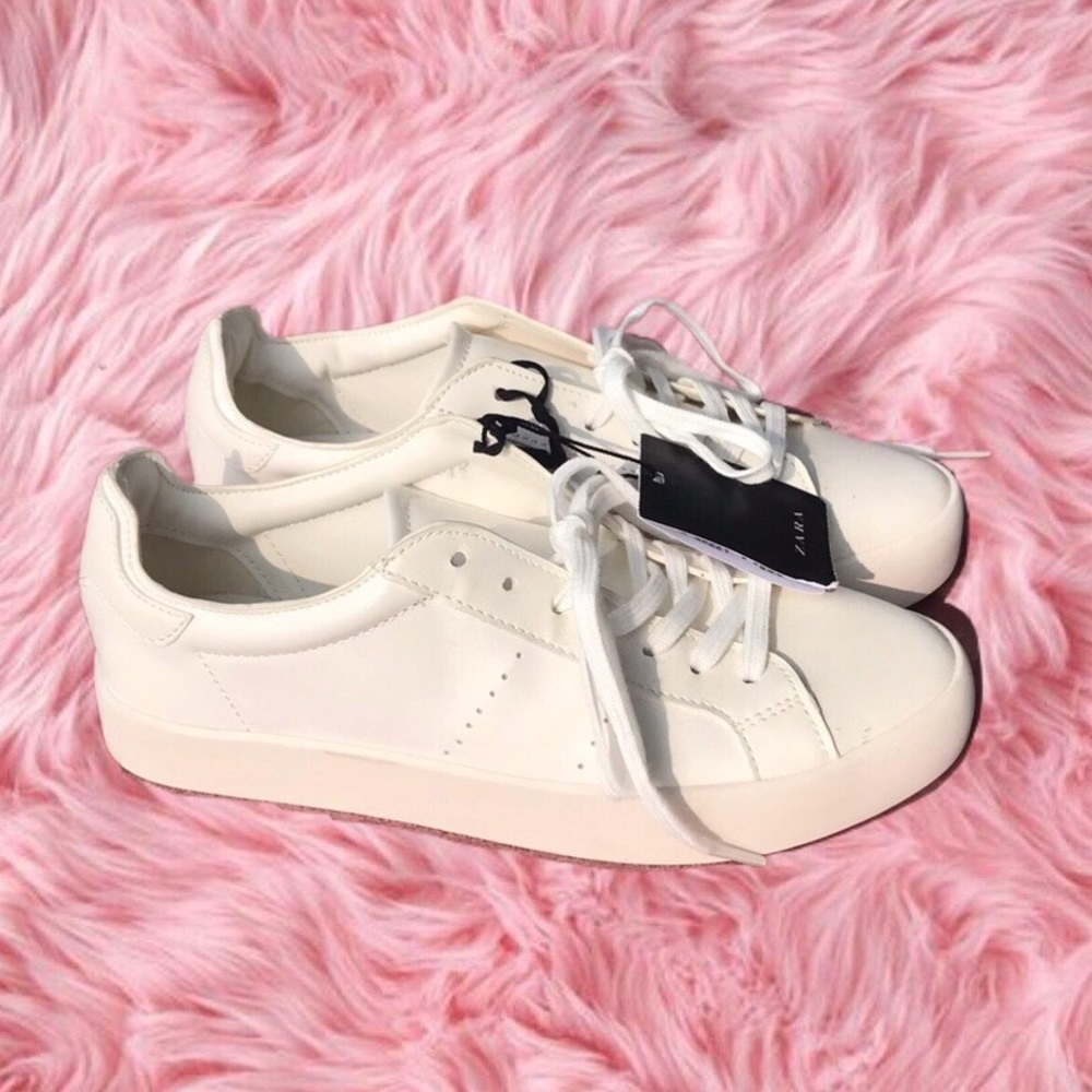 NWT beige Zara tennis sneaker shoes